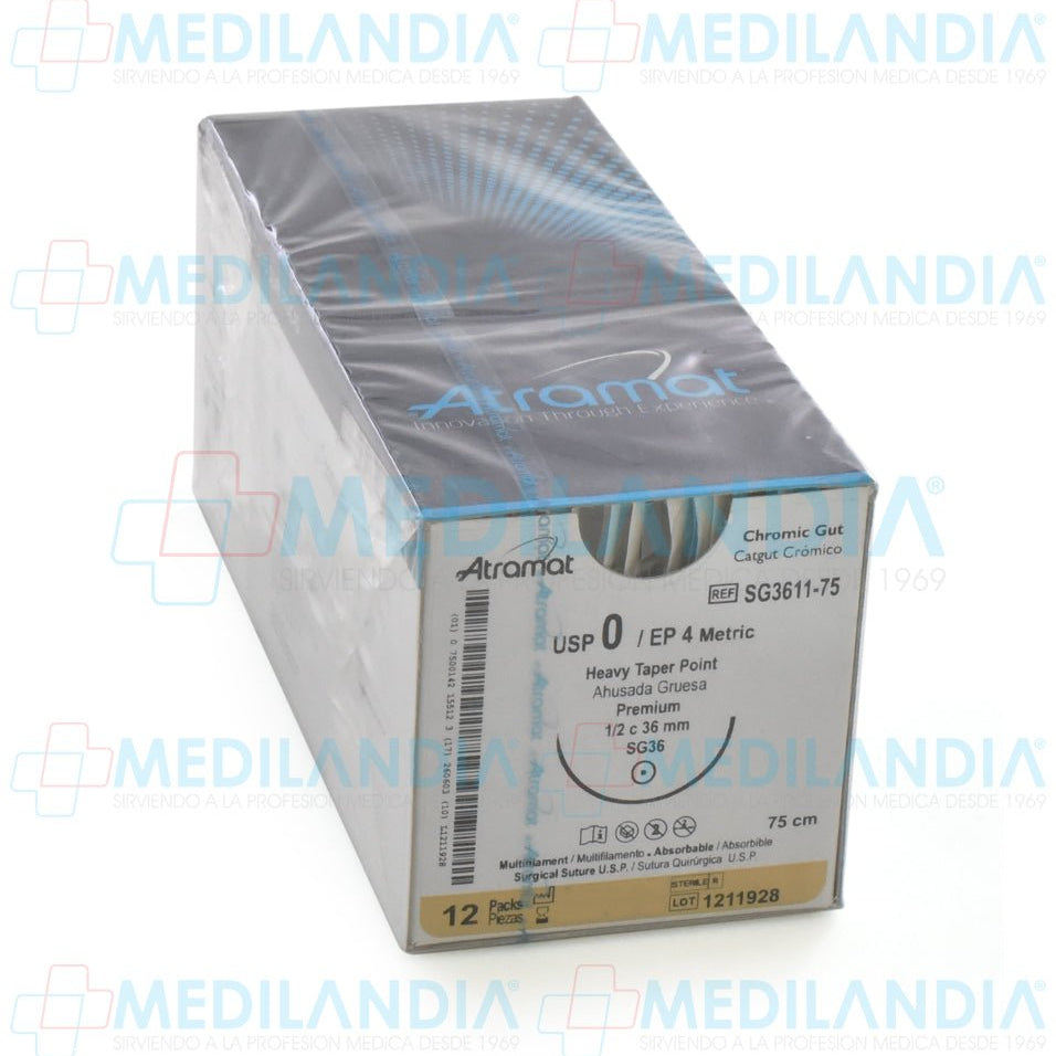 Sutura Catgut Cromico monofilamento 0 - Sutura - ATRAMAT - MEDILANDIA | Tienda de productos médicos
