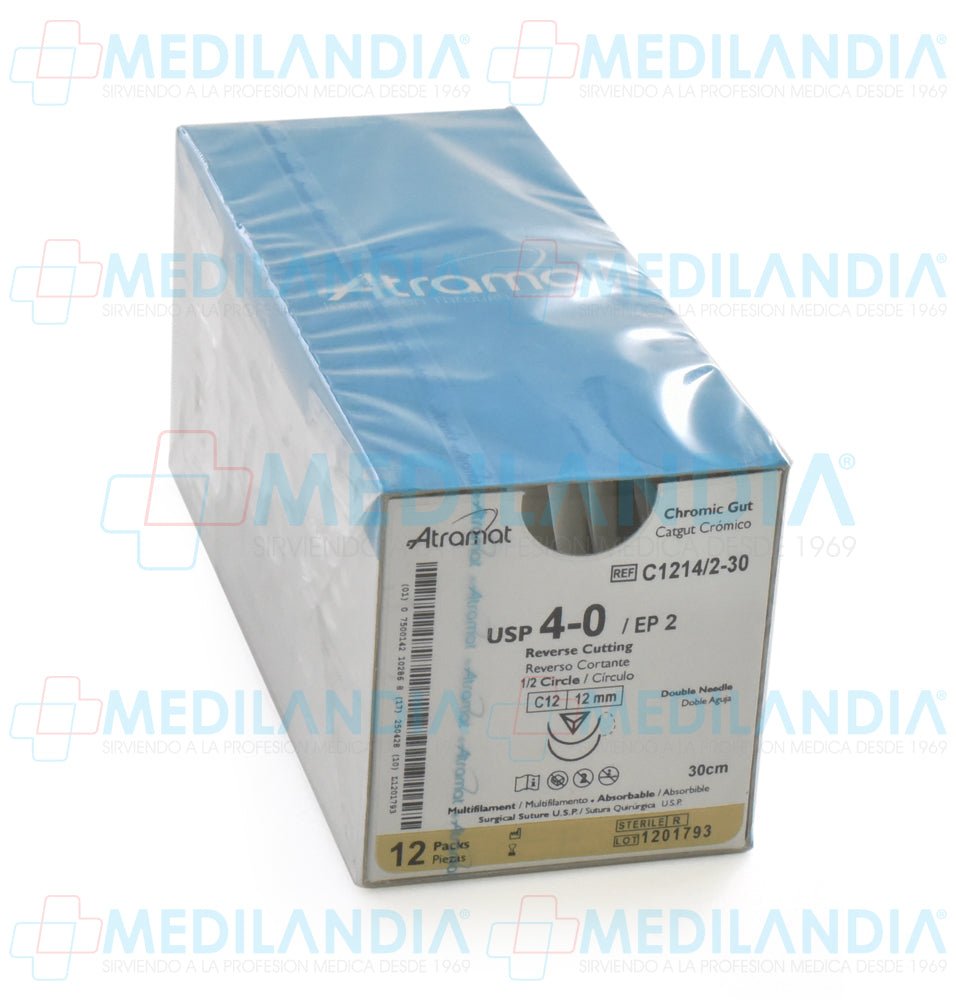 Sutura Catgut Cromico monofilamento 4 - 0 - Sutura - ATRAMAT - MEDILANDIA | Tienda de productos médicos