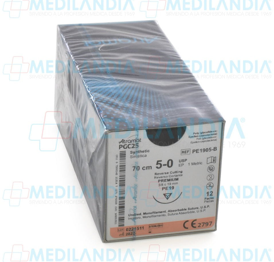Sutura Monocryl monofilamento 5 - 0 - Sutura - ATRAMAT - MEDILANDIA | Tienda de productos médicos