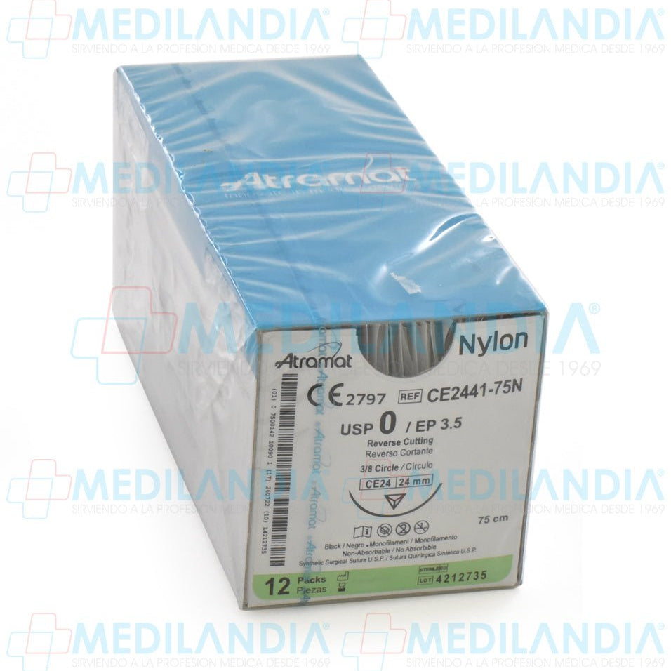 Sutura Nylon monofilamento 0 - Sutura - ATRAMAT - MEDILANDIA | Tienda de productos médicos
