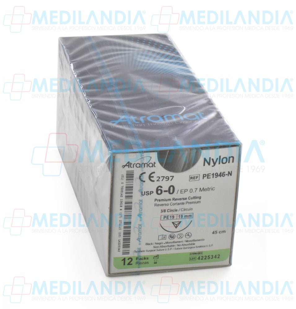 Sutura Nylon monofilamento 6 - 0 - Sutura - ATRAMAT - MEDILANDIA | Tienda de productos médicos
