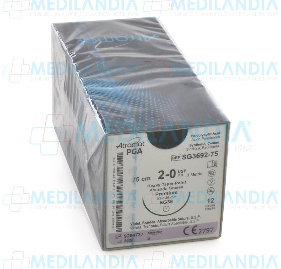 Sutura Vicryl violeta monofilamento 2 - 0 - Sutura - ATRAMAT - MEDILANDIA | Tienda de productos médicos