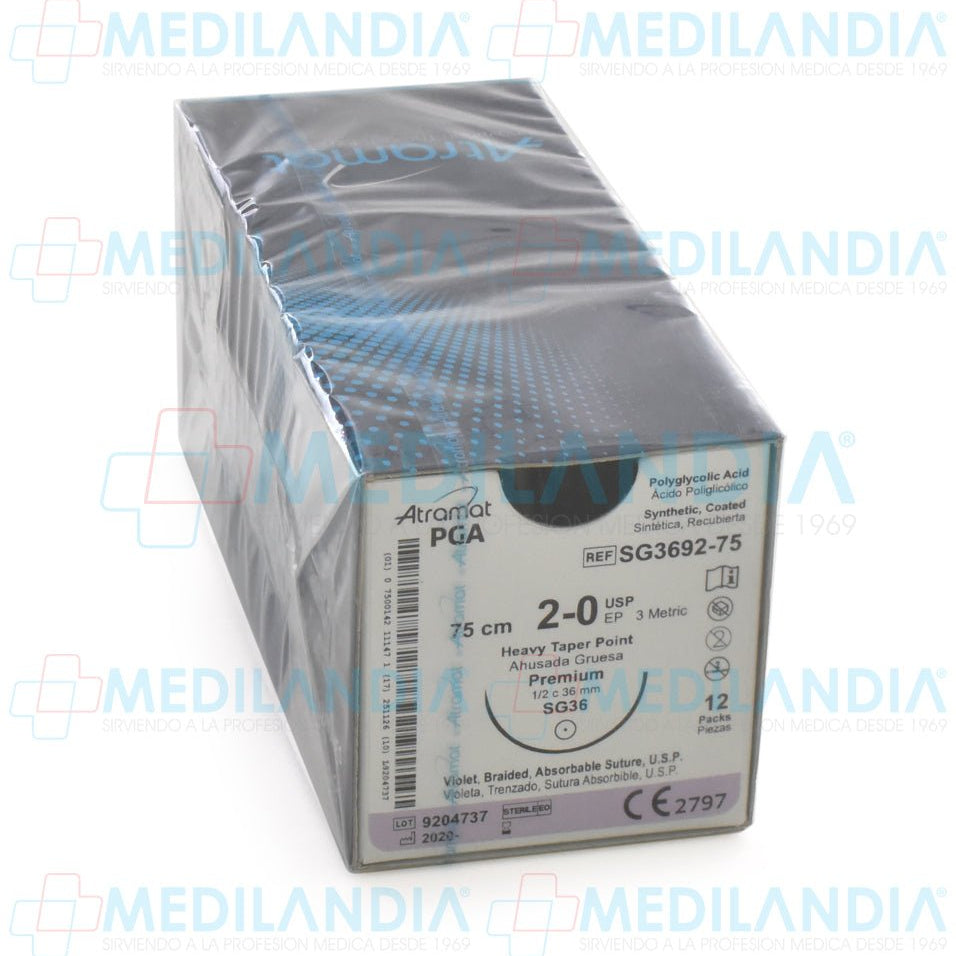 Sutura Vicryl violeta monofilamento 2 - 0 - Sutura - ATRAMAT - MEDILANDIA | Tienda de productos médicos