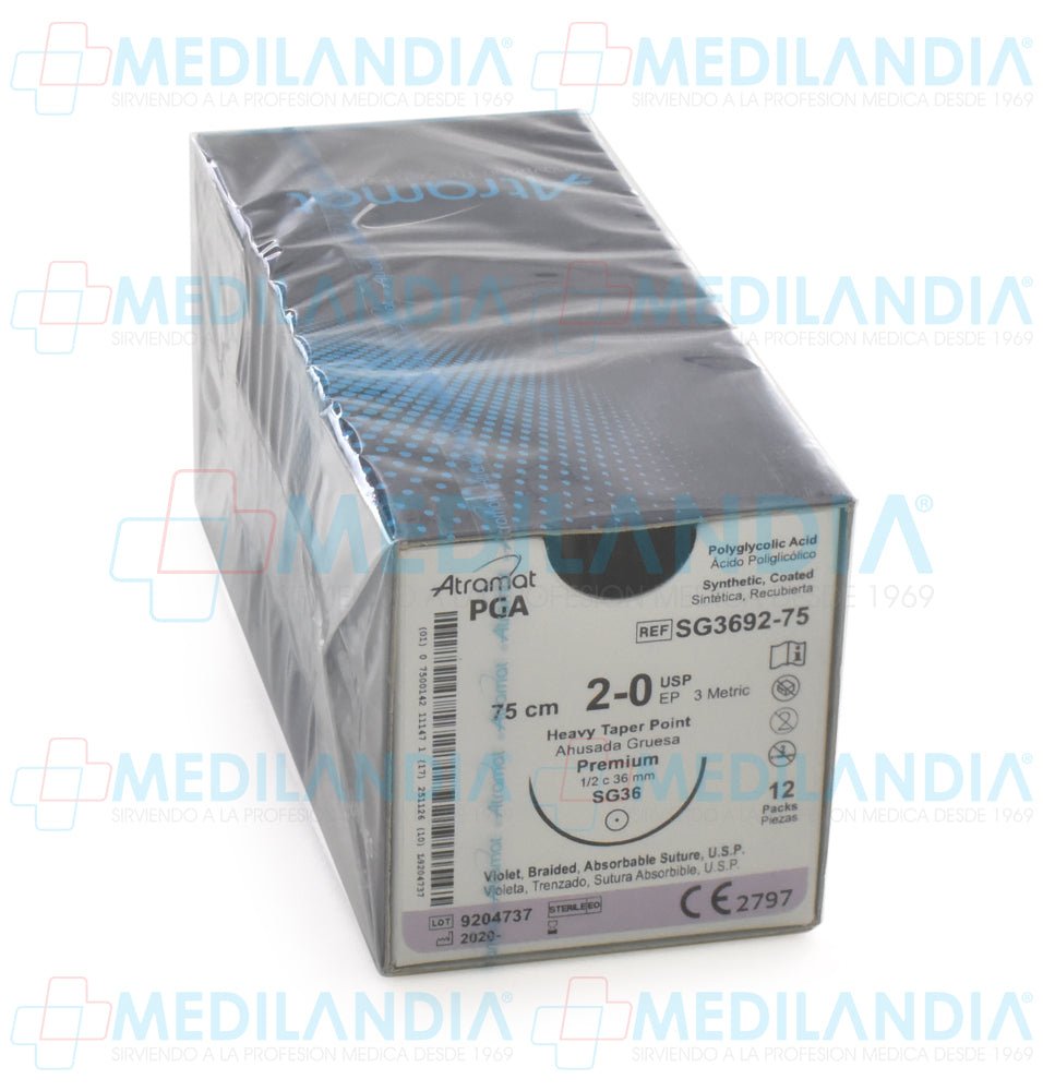 Sutura Vicryl violeta monofilamento 2 - 0 - Sutura - ATRAMAT - MEDILANDIA | Tienda de productos médicos