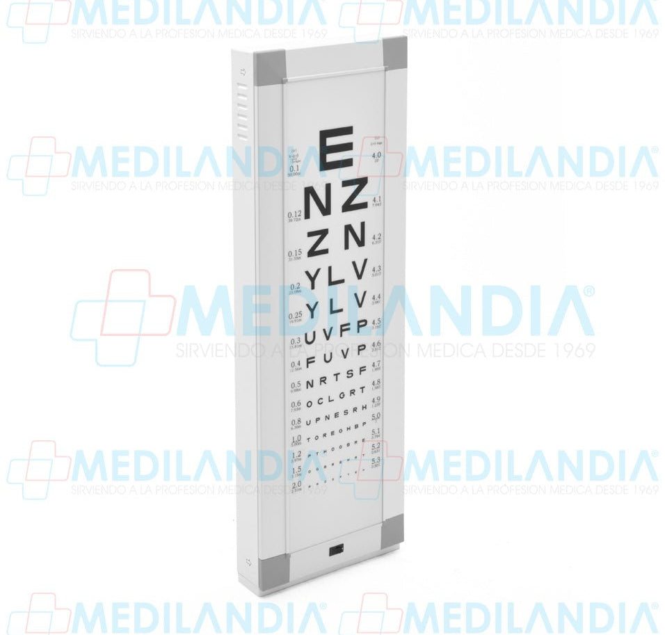 Tabla optometrica con iluminación para examen de la vista - Tabla optometrica - GREEN LED - MEDILANDIA | Tienda de productos médicos