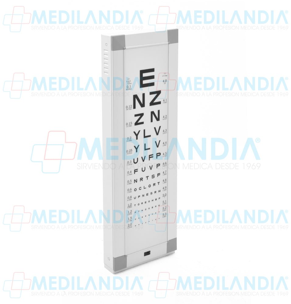 Tabla optometrica con iluminación para examen de la vista - Tabla optometrica - GREEN LED - MEDILANDIA | Tienda de productos médicos