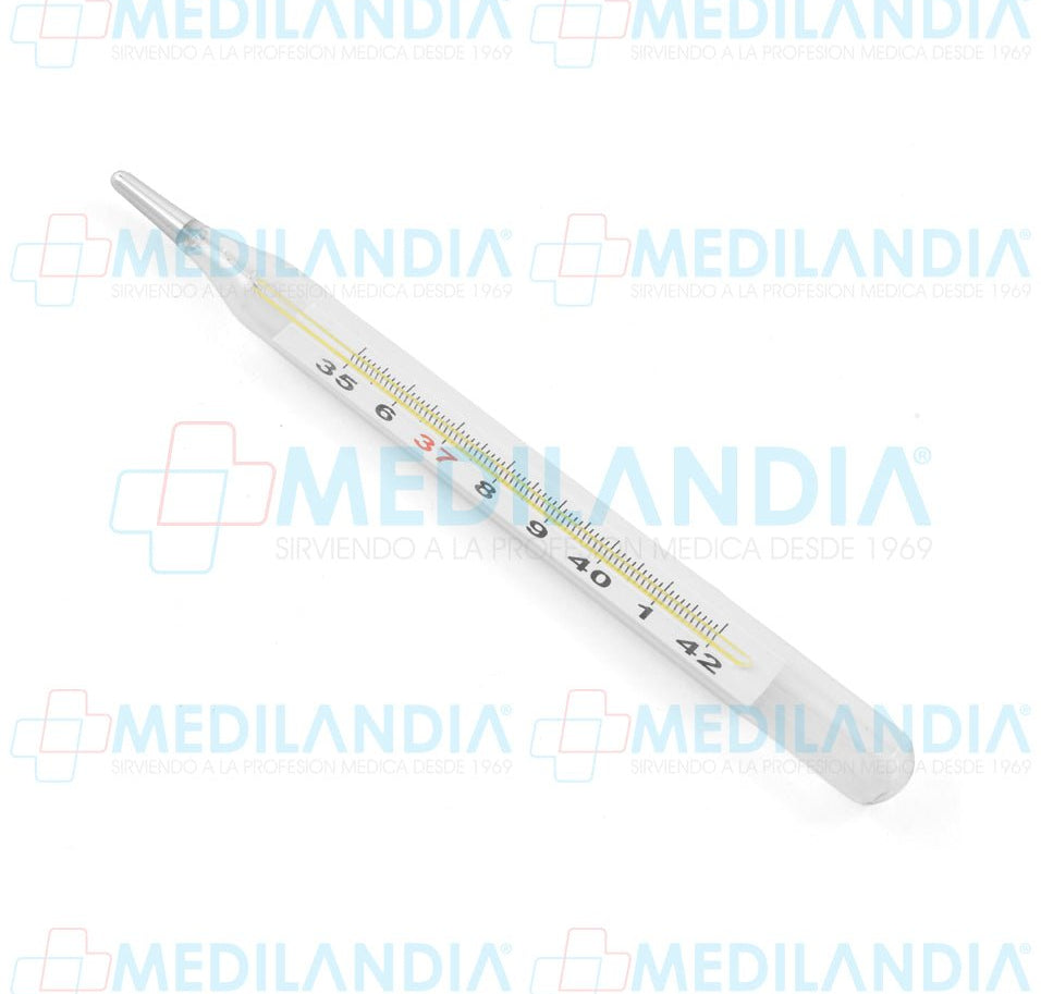 Termómetro mercurial oral plano - Termometro mercurial - MEDILANDIA- MEDILANDIA | Tienda de productos y equipos médicos de calidad en México | Soluciones profesionales para clínicas, hospitales y consultorios.