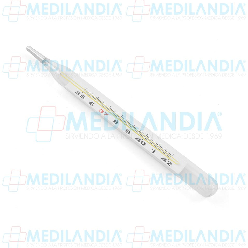Termómetro mercurial oral plano - Termometro mercurial - MEDILANDIA- MEDILANDIA | Tienda de productos y equipos médicos de calidad en México | Soluciones profesionales para clínicas, hospitales y consultorios.