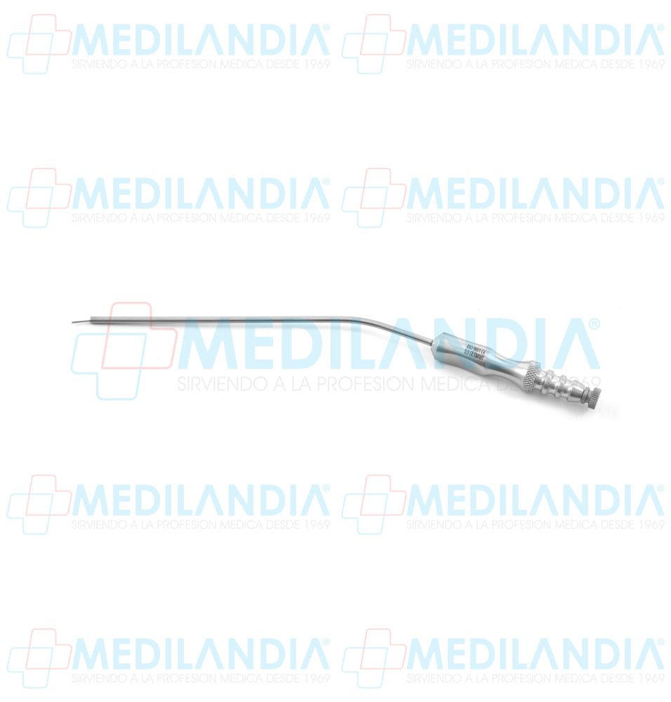 Tubo cánula de succión Frazier Ferguson angülado con control manual - Canula - HP- MEDILANDIA | Tienda de productos y equipos médicos de calidad en México | Soluciones profesionales para clínicas, hospitales y consultorios.
