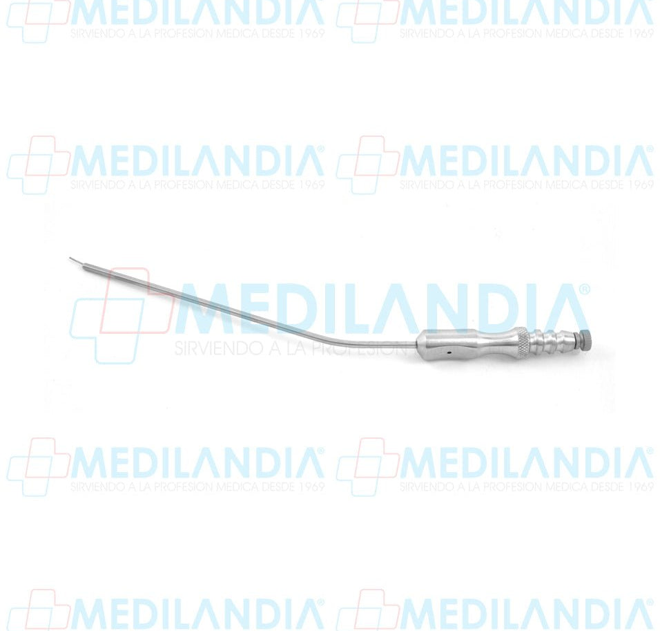 Tubo cánula de succión Frazier Ferguson angülado con control manual - Canula - HP- MEDILANDIA | Tienda de productos y equipos médicos de calidad en México | Soluciones profesionales para clínicas, hospitales y consultorios.
