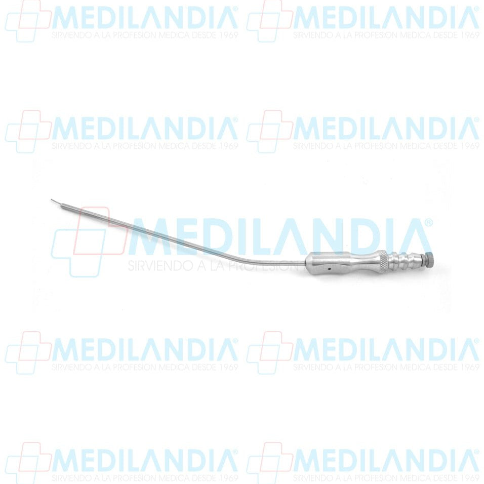 Tubo cánula de succión Frazier Ferguson angülado con control manual - Canula - HP- MEDILANDIA | Tienda de productos y equipos médicos de calidad en México | Soluciones profesionales para clínicas, hospitales y consultorios.