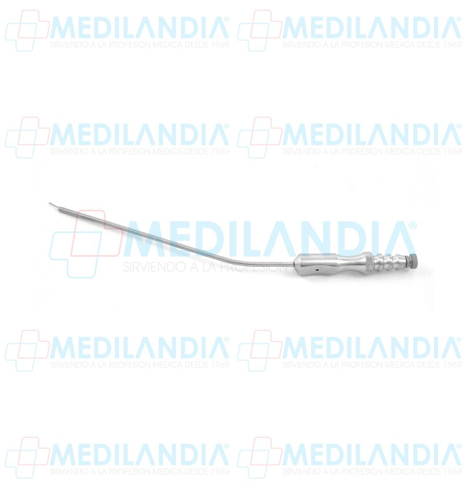 Tubo cánula de succión Frazier Ferguson angülado con control manual - Canula - HP- MEDILANDIA | Tienda de productos y equipos médicos de calidad en México | Soluciones profesionales para clínicas, hospitales y consultorios.