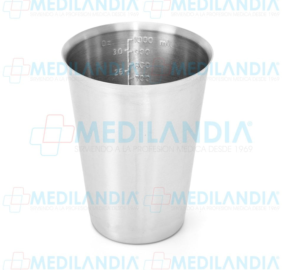 Vaso graduado de acero inoxidable 1 L  / 30 oz - Vaso - MEDILANDIA - MEDILANDIA | Tienda de productos médicos