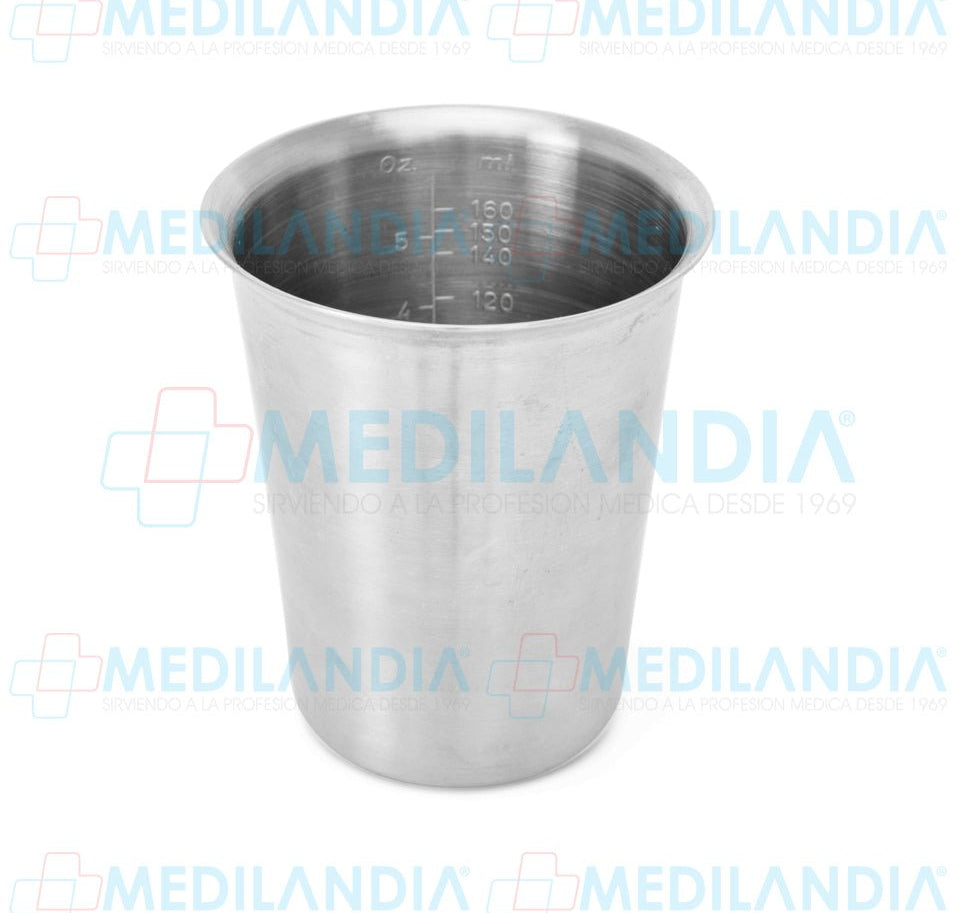Vaso graduado de acero inoxidable 150 ml  / 5 oz - Vaso - MEDILANDIA - MEDILANDIA | Tienda de productos médicos