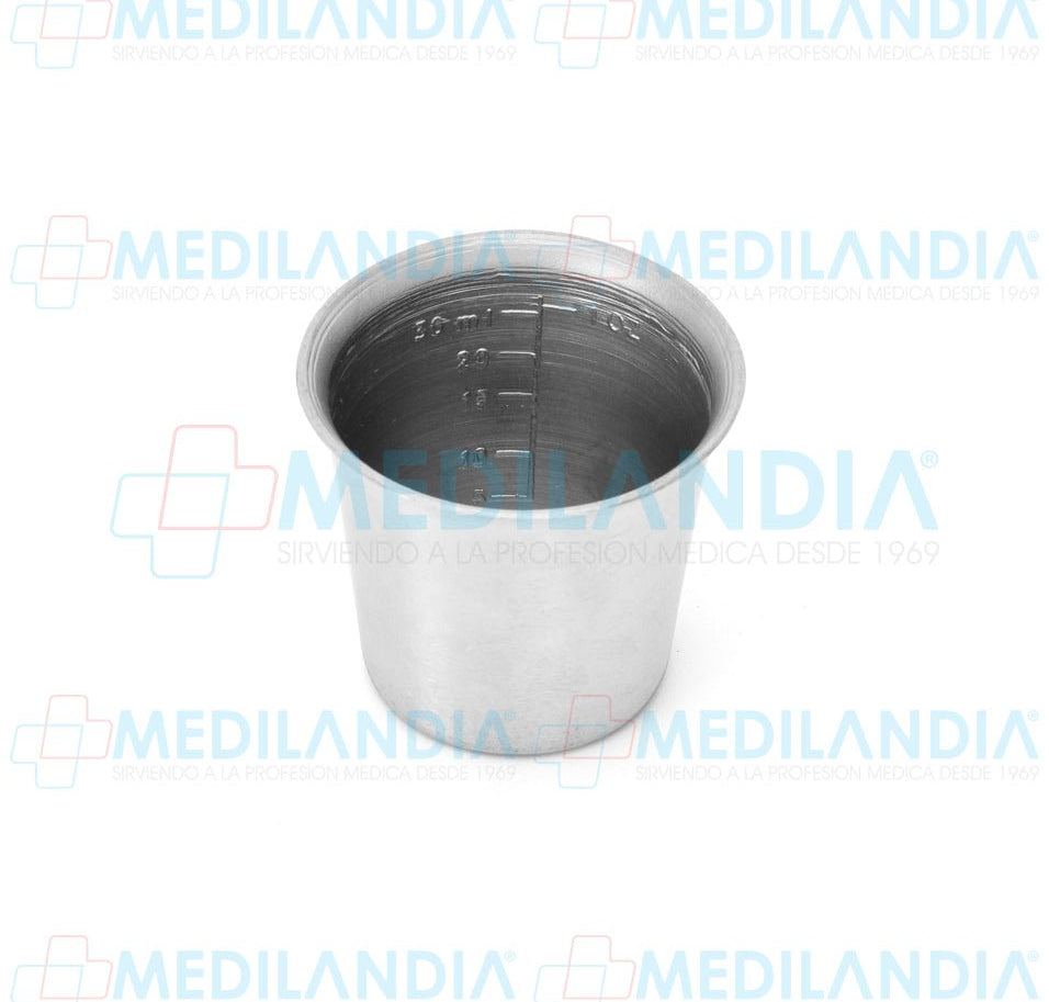 Vaso graduado de acero inoxidable 30 ml / 1 oz - Vaso - MEDILANDIA - MEDILANDIA | Tienda de productos médicos