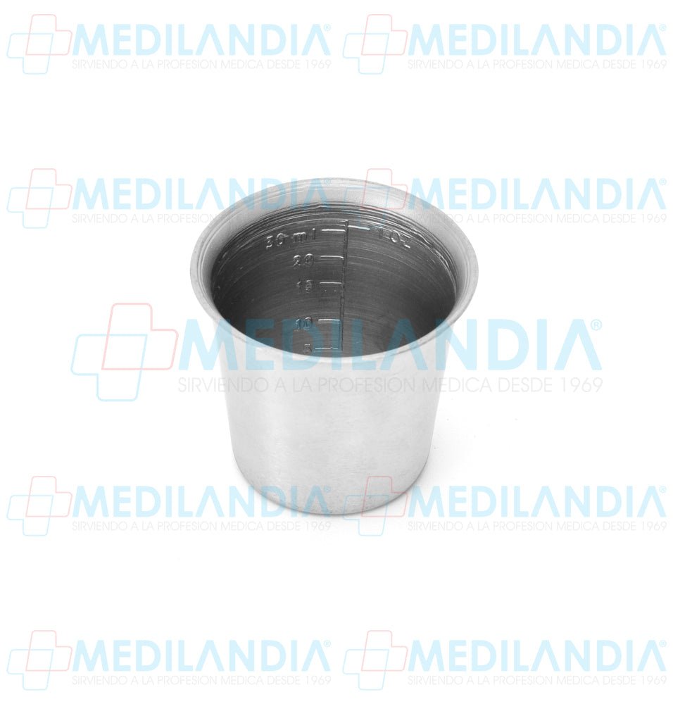 Vaso graduado de acero inoxidable 30 ml / 1 oz - Vaso - MEDILANDIA - MEDILANDIA | Tienda de productos médicos