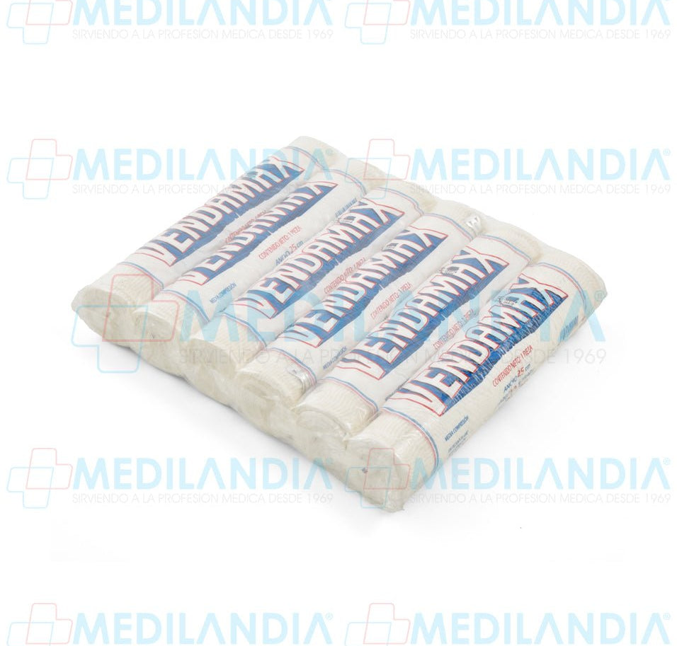 Venda elástica de media compresión Vendamax - Venda elástica - DIBAR - MEDILANDIA | Tienda de productos y equipos médicos de calidad en México | Soluciones profesionales para clínicas, hospitales y consultorios.