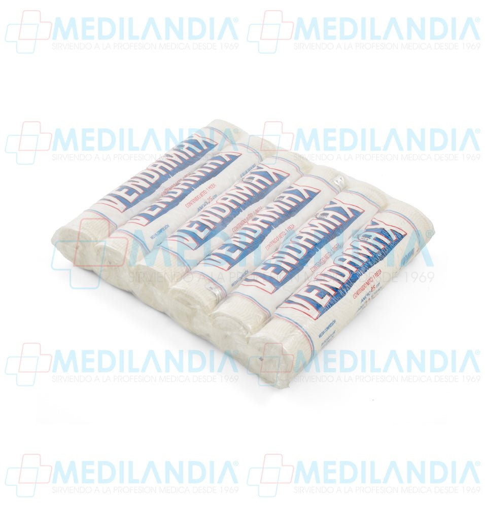 Venda elástica de media compresión Vendamax - Venda elástica - DIBAR - MEDILANDIA | Tienda de productos y equipos médicos de calidad en México | Soluciones profesionales para clínicas, hospitales y consultorios.