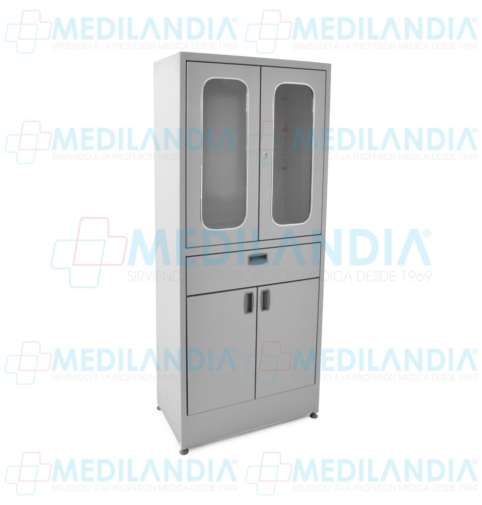 Vitrina doble esmaltada con pintura termo endurecible - Vitrina - MEDILANDIA - MEDILANDIA | Tienda de productos y equipos médicos de calidad en México | Soluciones profesionales para clínicas, hospitales y consultorios.