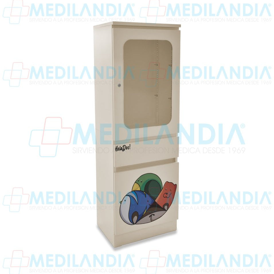 Vitrina sencilla modelo Abeja con cenefa - Vitrina - CIIASA - MEDILANDIA | Tienda de productos y equipos médicos de calidad en México | Soluciones profesionales para clínicas, hospitales y consultorios.